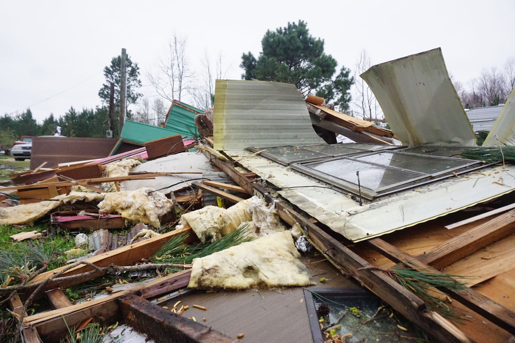 Tornado damage in Beauregard